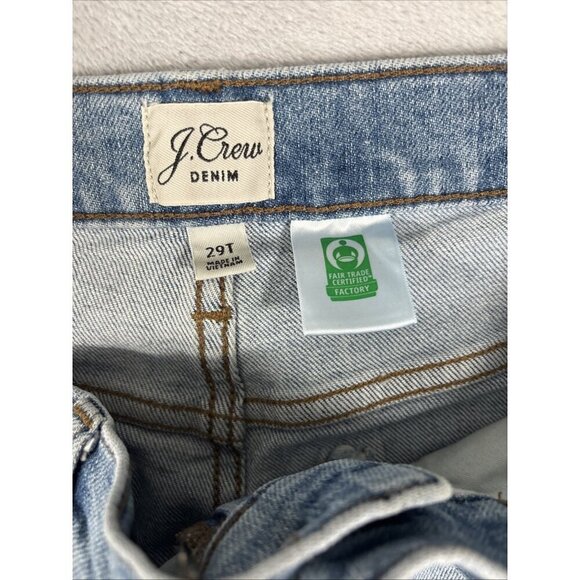 J.Crew Skinny Flare Jeans High-Rise Re-imagined Denim Blue Y2K Women's Sz 29 T - Picture 8 of 11
